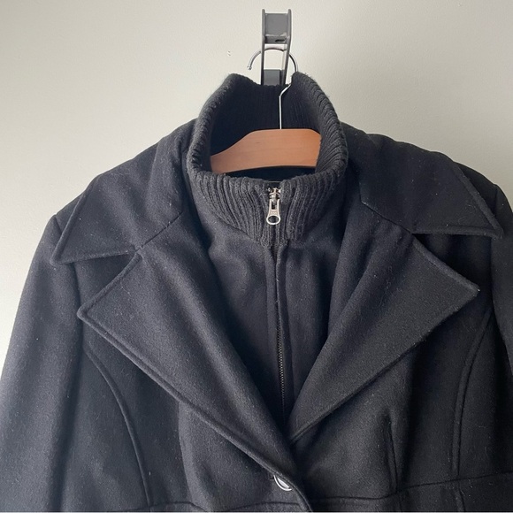 Marvin Richards New York Wool Belted Coat Black Womens Size XL - Picture 3 of 7